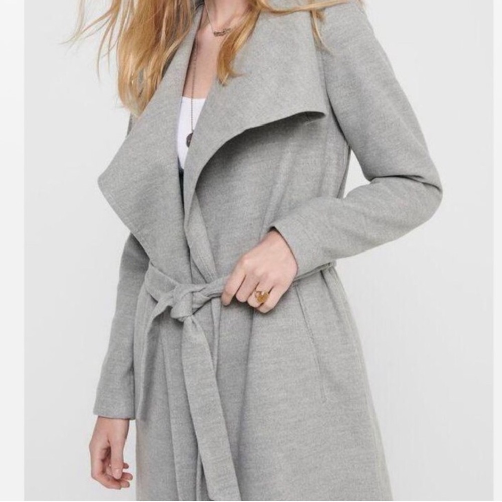 ONLY Phoebe Stunning grey duster coat RTP $95